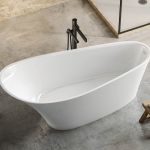 V+A Ledro White Gloss Freestanding Slipper Bath 1670x705mm_Stiles_Lifestyle_Image2