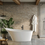 V+A Ledro White Gloss Freestanding Slipper Bath 1670x705mm_Stiles_Lifestyle_Image3