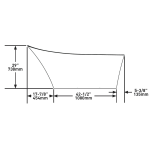 V+A Ledro White Gloss Freestanding Slipper Bath 1670x705mm_Stiles_TechDrawing_Image4