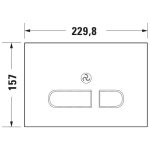 WD5003 Duravit A2 Actuator Flush Plate_Stiles_TechDrawing_Image2