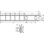 15382700 Hansgrohe RainSelect Matt White Thermostat (4 Functions)_Stiles_TechDrawing_Image