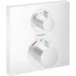 15714700 Hansgrohe Ecostat Square Matt White Thermostat (2 Functions)_Stiles_Product_Image