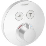 15743700 Hansgrohe ShowerSelect S Matt White Thermostat Mixer_Stiles_Product_Image