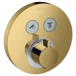 15743990 Hansgrohe ShowerSelect S Polished Gold Optic Thermostat Mixer_Stiles_Product_Image