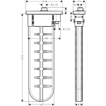 28010700 Hansgrohe sBox Square Matt White Finishing Set_Stiles_TechDrawing_Image