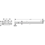 41770700 Hansgrohe AddStoris Matt White Twin Handle Towel Holder_Stiles_TechDrawing_Image