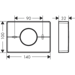 41773700 Hansgrohe AddStoris Matt White Sanitary Bag Dispenser_Stiles_TechDrawing_Image