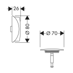 58185700 Hansgrohe Flexaplus Matt White Bath Overflow and Finishing Set_Stiles_TechDrawing_Image