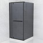 TATSPE900B TAT Waterfall Black Pivot Smoke Glass Shower Screen 900x900x1900mm_Stiles_Product_Image