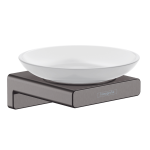 41746340 Hansgrohe AddStoris Brushed Black Chrome Soap Dish_Stiles_Product_Image