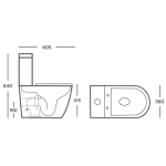 Toilet Evora CC Black Suite and Seat_Stiles_TechDrawing_Image